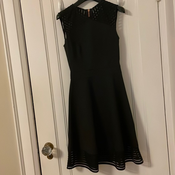 Ted Baker Eleese Mesh Detail Skater Dress - Picture 4 of 11